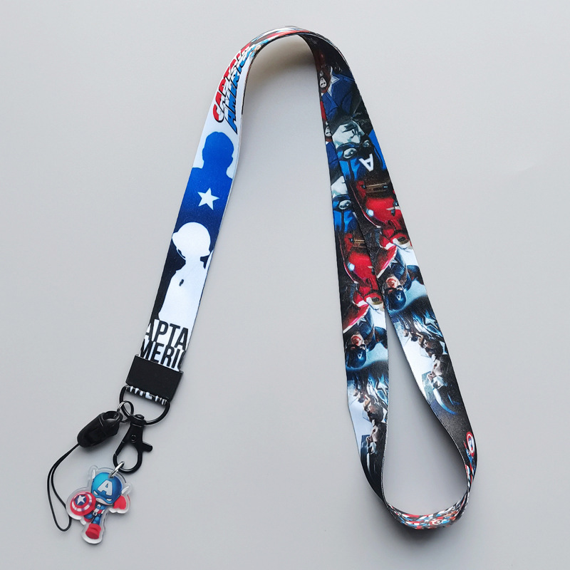 Hot Selling Cool Marvel Creative Iron Bat Spider Man Lanyards Anti-Lost Card Holder ID Card Satin Lanyards Neck Strap Wholesale Image 3