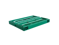 Panier de rangement en plastique perforé pliable et empilable, écologique, 40*30*17 cm, pour vente en gros