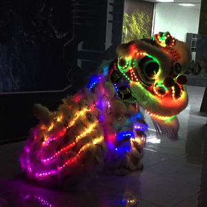 Disfraz de León del Sur de Foshan con Luces, Danza del León Folclórica China Tradicional para Halloween, Navidad y Año Nuevo - Product Image 2