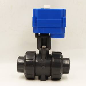 Vanne à boisseau sphérique électrique miniature (DN15 plastique double connecteur) 5V/12V/24V/220V, commande d'angle personnalisable pour le drainage de l'eau - Product Image 3