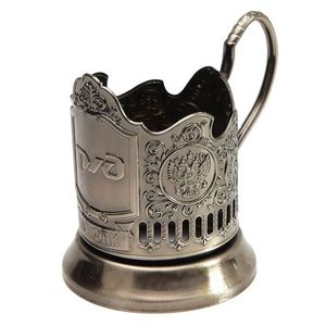 Custom Logo Bronze Podstakannik Russian Hot Tea Coffee Drink Metal Cup Holder - Product Image 2