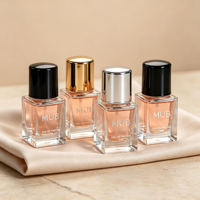 Vente en gros de flacons de parfum carrés à col serti de 15 ml, flacon pulvérisateur haute pression, estampage à chaud, boîte cadeau personnalisée, OEM