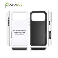 Prosub Fabrik Großhandel für 17 Pro Max 3D 2-in-1 TPU+PC Magnet Handyhülle DIY Individueller Druck Sublimation Blanko Handyhülle