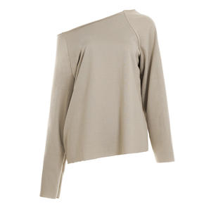 Camiseta de Manga Larga para Mujer, Holgada, Cómoda, Casual, Transpirable, Tejida, con Hombros, Deportiva, Color Sólido, Top de Otoño Anti-Pilling - Product Image 6