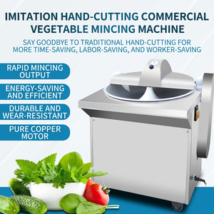 Mélangeur-hachoir commercial de type bol pour garnitures de viande et de légumes, idéal pour la préparation de farce de raviolis - Product Image 2