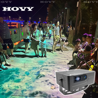 Projecteur de sol interactif à thèmes variés avec écran LCD et haut-parleur intégré - Projection au sol extérieure unique