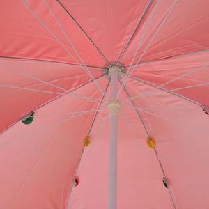 Sombrilla de Playa, Patio y Camping de 130 cm con Revestimiento Plateado UPF50+, Impermeable, Resistente al Viento, Poste Ajustable, Parasol - Product Image 2