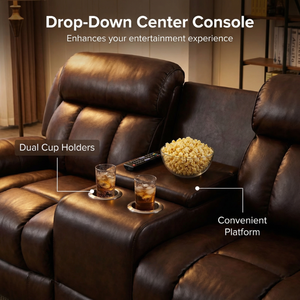 Set Divani Reclinabili Moderni da Soggiorno in Ecopelle con Massaggio, Divano a 2 Posti Manuale e Poltrona Reclinabile a 3 Posti, Set di Poltrone Rilassanti per Arredamento - Product Image 4