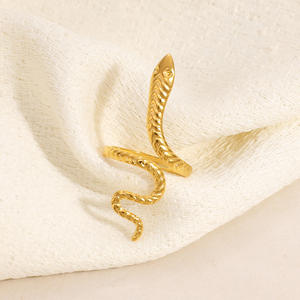 Serpentine Snake <b>Ring</b> 18k Gold Plated Animal Design Women's Fashion Jewelry Gift - Product Image 4