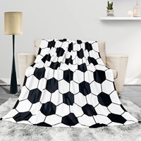 Superweiche Gestrickte 100% Polyester Flanell-Wurfdecke mit Individuellem Muster Bedruckt Fußballspieler Vier Jahreszeiten Flugzeug TV-Raum