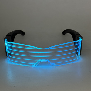 Cyberpunk LED Visor Kính Tương Lai Kính râm phát sáng cho năm mới Robot cosplay Bar Đảng Rave trang phục-trang trí Trung Quốc - Product Image 5