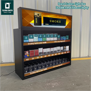 Tủ trưng bày thuốc lá bằng kim loại cỡ nhỏ có hộp đèn quảng cáo thương hiệu dành cho nhiều kích cỡ thuốc lá khác nhau - Product Image 3
