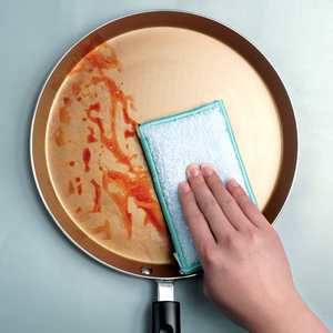 Éponge à vaisselle magique en fibre de <span class=keywords><strong>bambou</strong></span> naturelle, douce, <span class=keywords><strong>double</strong></span> <span class=keywords><strong>face</strong></span>, éponge de nettoyage, chiffon de cuisine, éponges à vaisselle - Product Image 5