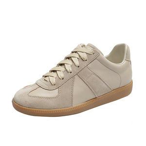 Zapatillas de Primavera para Hombre y Mujer, Elegantes, con Cordones, Ligeras, Casuales, en Cuero Genuino Blanco con Suelas Retro Elevadas - Product Image 3