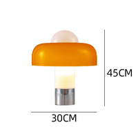 Lampe de table en verre orange moderne et simple PM, lampe de chevet nordique pour hôtel, lampe de bureau, lampe de lecture décorative de luxe pour salon et bureau
