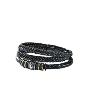 Wholesale High Quality Vintage Woven Multi Layer Magnetic Handmade Forever Love Stainless Bracelet Son for Father <b>Men</b> - Product Image 1