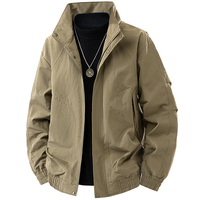 Veste pour homme à col montant, doublée polaire épaisse, zippée et à boutons-pression, style workwear décontracté, coupe ample, pour automne-hiver