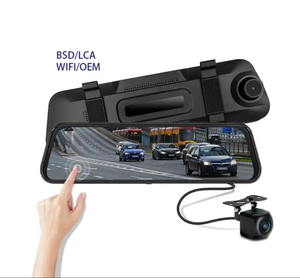 2K siêu rõ ràng ống kính kép Dash Cam với màn hình cảm ứng IPS gương chiếu hậu xe máy ảnh Video Recorder ADAS không thấm nước - Product Image 1