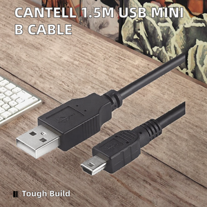 Cantell OEM 1,5 M Mini USB 2,0 macho Mini B 5 pines <span class=keywords><strong>Cable</strong></span> de cobre puro PVC para controlador PS3 REPRODUCTOR DE MP3 Cámara cámara de salpicadero <span class=keywords><strong>Garmin</strong></span> <span class=keywords><strong>GPS</strong></span> - Product Image 2