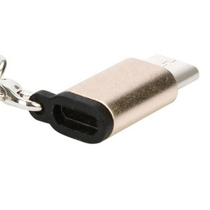 Micro USB để Loại C <span class=keywords><strong>OTG</strong></span> Type-C Cáp Adapter cho <span class=keywords><strong>Samsung</strong></span> Galaxy A7 <span class=keywords><strong>A5</strong></span> A3 2017 A8 cộng với kim loại USB-C kết nối chuyển đổi 3 gói - Product Image 1