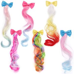Extension de <span class=keywords><strong>cheveux</strong></span> tressés finestyle avec nœuds mignons pour filles adolescents tout-petits enfants accessoires de <span class=keywords><strong>cheveux</strong></span> de fête - Product Image 1