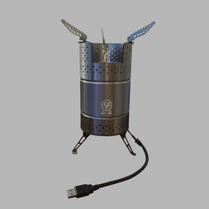 Réchaud à <span class=keywords><strong>bois</strong></span> portable avec ventilateur réglable pour les sports de plein air, l'alpinisme et la pêche - Product Image 5