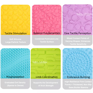 Tapetes Sensoriales de Silicona Texturizada, Baldosas Táctiles de Rompecabezas, Tapete de Juego para Entrenamiento de Integración Sensorial para Niños con Autismo - Product Image 4