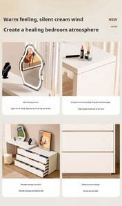 Giá rẻ đồ nội thất nhà bán buôn phòng ngủ căn hộ hiện đại đơn giản trang điểm gương tủ quần áo - Product Image 3