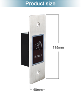 زر خروج بدون لمس من الفولاذ المقاوم للصدأ مع مستشعر بالأشعة تحت الحمراء، زر فتح بدون لمس، نظام التحكم في الوصول للأبواب - Product Image 6