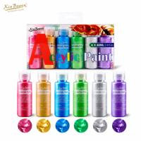 Cat Warna Akrilik Xin Bowen Artist Paint 60ML 6 Warna Mutiara Set Cat Akrilik Tingkat Seniman Dengan Sertifikat MSDS 2026