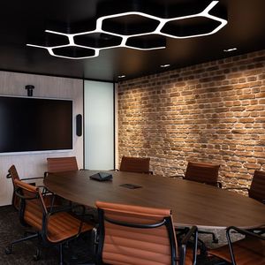 Triac 0-10V Dimmable <span class=keywords><strong>Led</strong></span> treo mặt dây đèn trần tổ ong hình lục giác thiết kế trung tâm phòng khách phòng tập thể dục KTV văn phòng thanh - Product Image 1