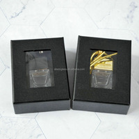 Bouteilles de parfum pour voiture en verre de forme carrée, pendentif, 8 ml, diffuseur de parfum vide pour voiture suspendu