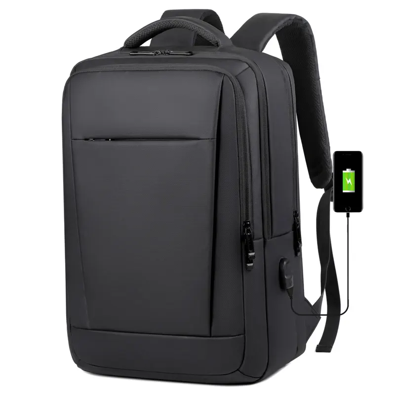 Zaini per borse per laptop USB da viaggio Casual da viaggio per studenti di scuola da uomo da 15.6 pollici in pelle impermeabile di fabbrica OEM all'ingrosso