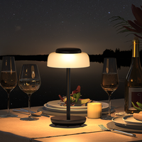 Lampe de table LED portable rechargeable, décoration d'intérieur, lampe de bureau sans fil, 3 niveaux de luminosité, commande tactile, veilleuse rechargeable