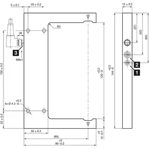Barrière optique à fourche en acier inoxydable OGU121G3-T3/V4A de Di-Soric, IP67, capteur optique LED, connecteur M8, -25°C à 60°C, type de montage - Product Image 2