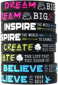 Pulseras de Silicona Inspiradoras con Frases Motivadoras, No Tóxicas, Ecológicas, Todo Es Posible para los Sueños de Éxito - Product Image 5