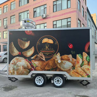 Remorque-chariot de vente de hot-dogs et de frites en tôle galvanisée certifiée CE pour usine de fabrication et magasin alimentaire