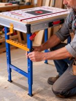 Banc de travail pliant multifonctionnel pour le travail du bois, table de fraisage, table de scie, table d'assemblage MFT
