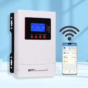 New thông minh 12V 24V 36V 48V tự động 96V thích ứng với năng lượng mặt trời bảng điều chỉnh sạc điều chỉnh 30A 40A 60A 80A 100A <span class=keywords><strong>amp</strong></span> <span class=keywords><strong>MPPT</strong></span> phí điều khiển Wifi ứng dụng - Product Image 1