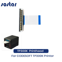 Nuevo cabezal de impresión térmico TP300K para impresora de recibos CODESOFT TP300K, piezas al por mayor, 28 pines, 203dpi con cable corto