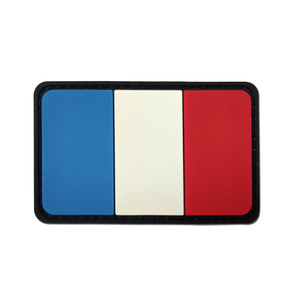 Patchs tactiques en caoutchouc PVC 3D gaufré, écologiques, doux, motif drapeau français, personnalisables, pour décoration de costume et chapeau, avec crochet - Product Image 1