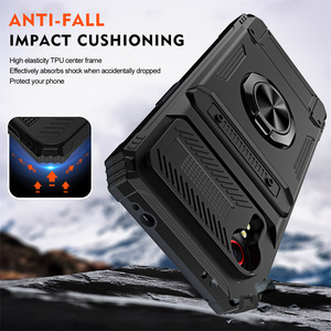 Funda de teléfono con armadura a prueba de golpes para <span class=keywords><strong>Samsung</strong></span> Galaxy <span class=keywords><strong>XCover</strong></span> 7 <span class=keywords><strong>Pro</strong></span>, anillo de Metal magnético, soporte antichoque, funda con ranura para tarjeta - Product Image 5