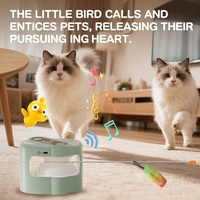 Jouet pour chat intelligent à roulement automatique en silicone, balle électrique activée par le mouvement avec sons d'oiseaux pour chats d'intérieur, entraînement IQ, soulagement de l'anxiété