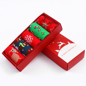 Caja de Regalo Navideña Personalizada con 5 Pares de Calcetines, Diseño de Reno, Papá Noel, Árbol de Navidad, Copo de Nieve, Calcetines Afelpados para Hombre y Mujer - Product Image 4