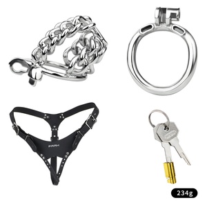 Cinturón de Castidad Metálico Estilo Cadena Gruesa FRRK, Jaula para Pene con Anillo de Bloqueo Uretral Invisible, Juegos para Adultos, Sex Shop 18 - Product Image 4