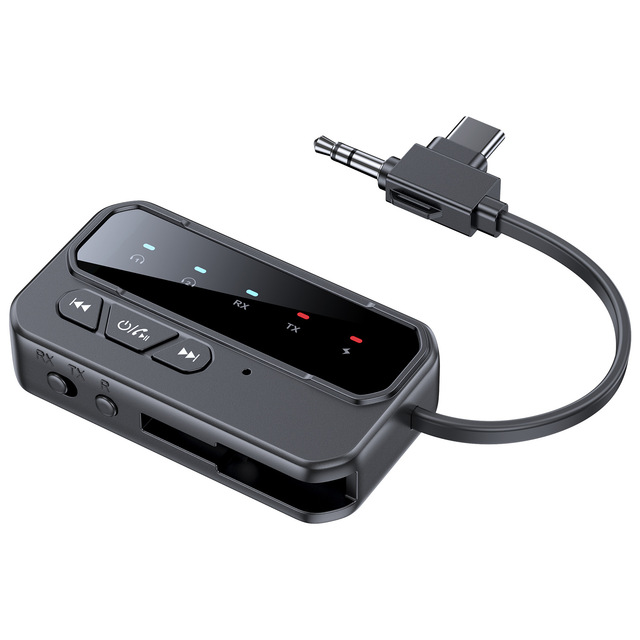 New 2-in-1 BT 5.4 Audio Receiver/Transmitter with 3.5MM AUX Mic Music Wireless Adapter for PC TV Car Speakers