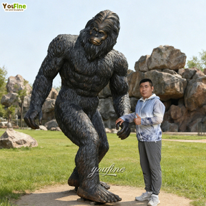 Youfine kích thước tùy chỉnh APE tác phẩm điêu khắc trang trí sân vườn Kích thước cuộc sống BigFoot Bronze sasquatch Tượng điêu khắc - Product Image 1