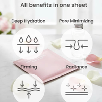 Masque facial en bio-cellulose de collagène réel, hydratation, éclat des pores, raffermissement, hyaluronate de sodium, marque privée OEM coréenne