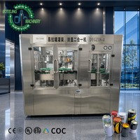 Massa-productielijn voor automatische CSD-blikverpakkingen, 6000CPH, met gesynchroniseerde 18-4 sluitstations voor 0-500ml