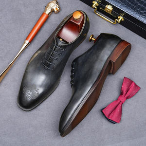 High-end British-style Business Formal Lace-up Genuine Leather <b>Waterproof</b> Breathable Oxford <b>Shoes</b> <b>Men</b> Pointed-toe Handcrafted - Product Image 2